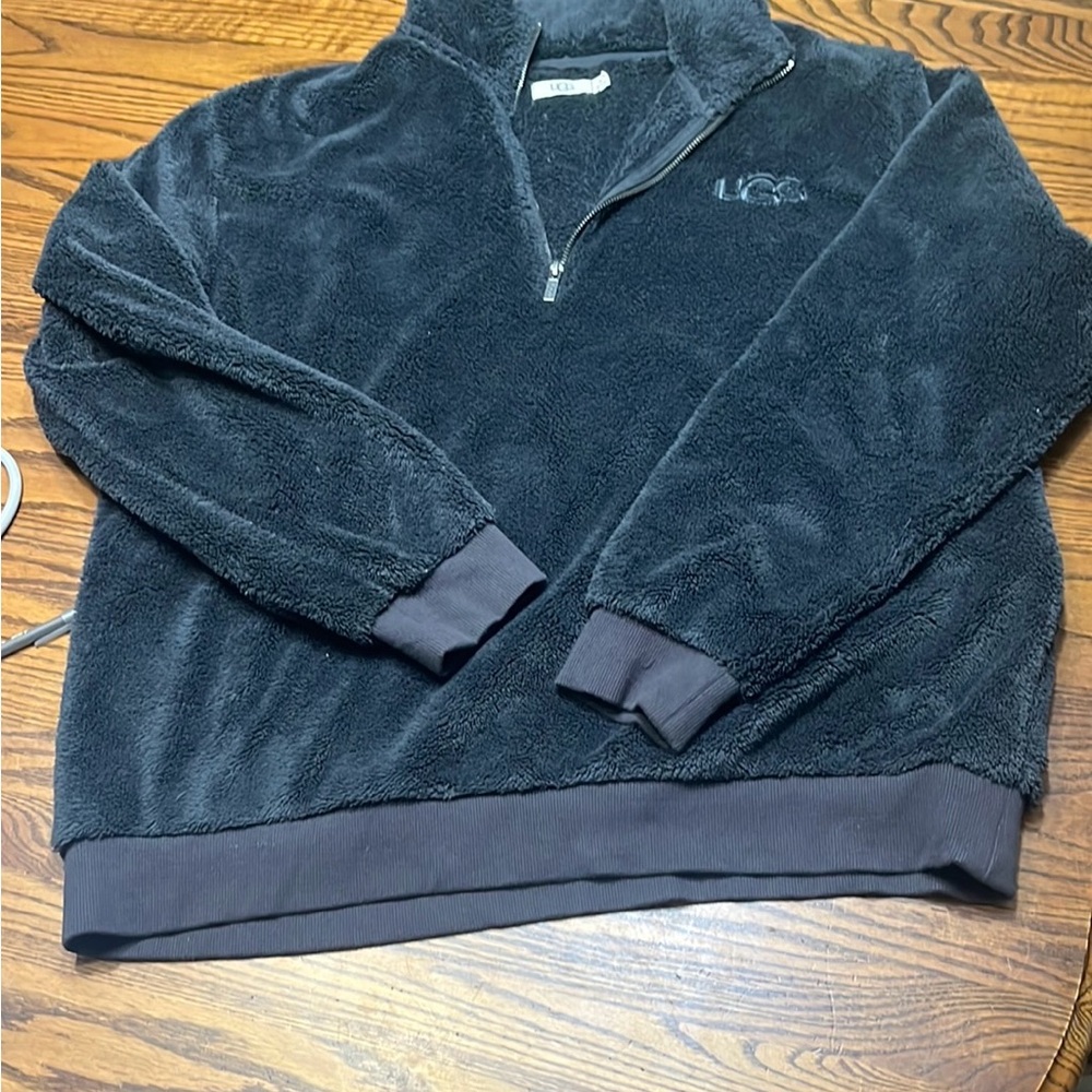 UGG Black 4/4 Zip Up Sweater